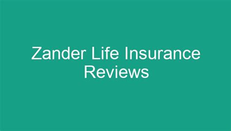 zander life insurance policy